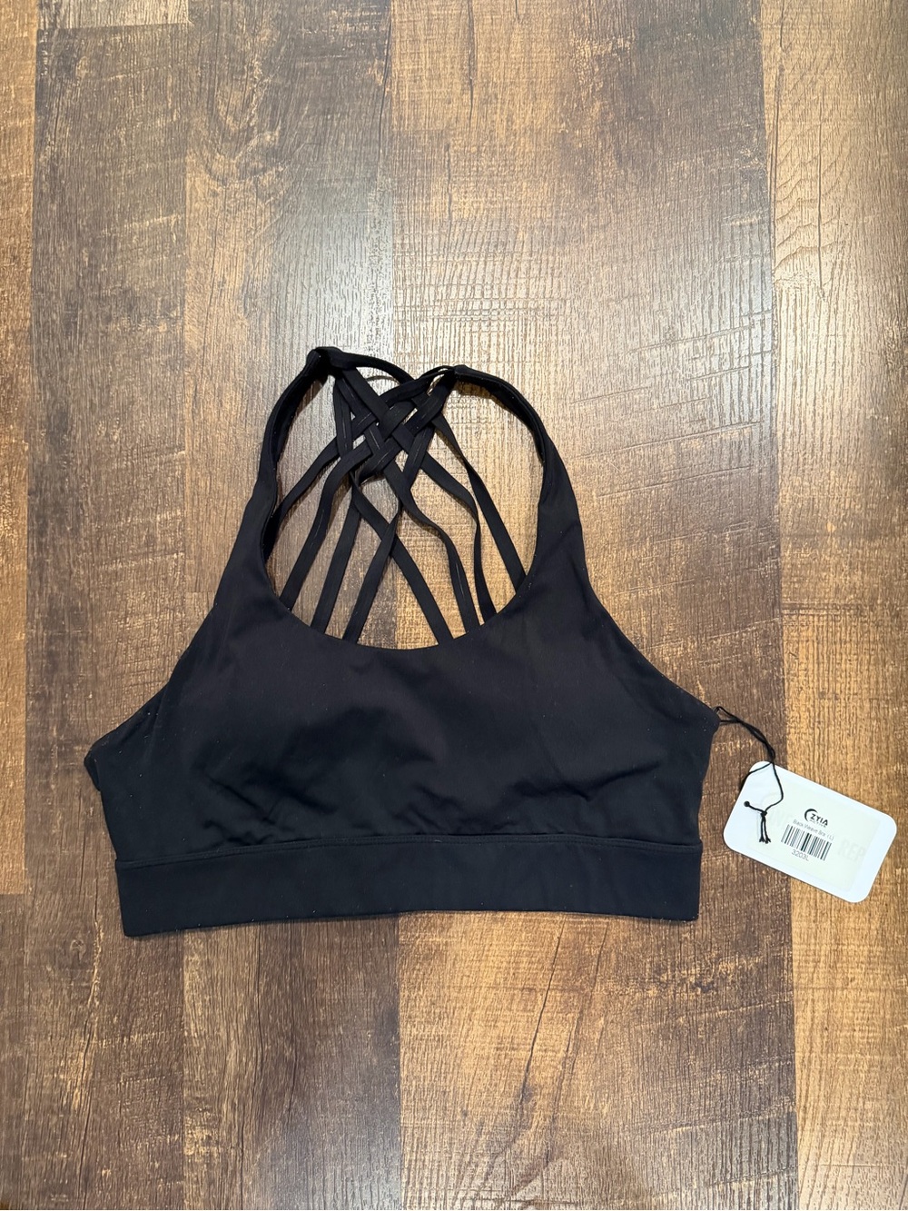 Zyia active black weave bra large